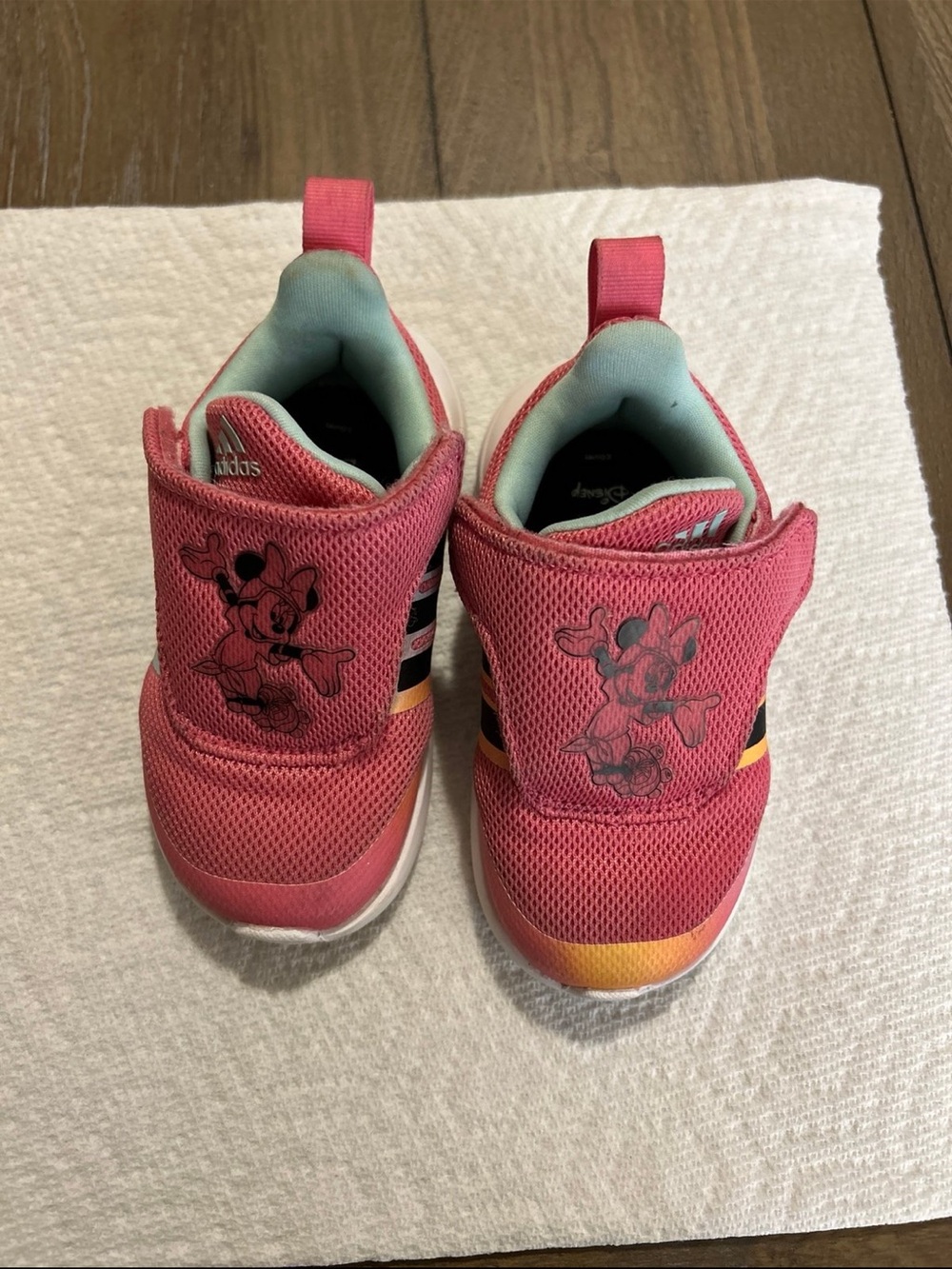 adidas Kids Pink Minnie Mouse Velcro Sneakers